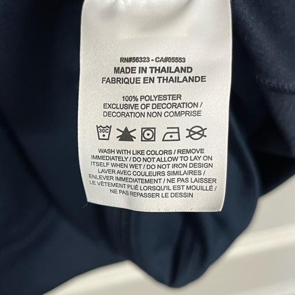 Nike Dri Fit Track Jacket Navy Blue Running Athletic Full Zip Large Mens - Picture 4 of 5